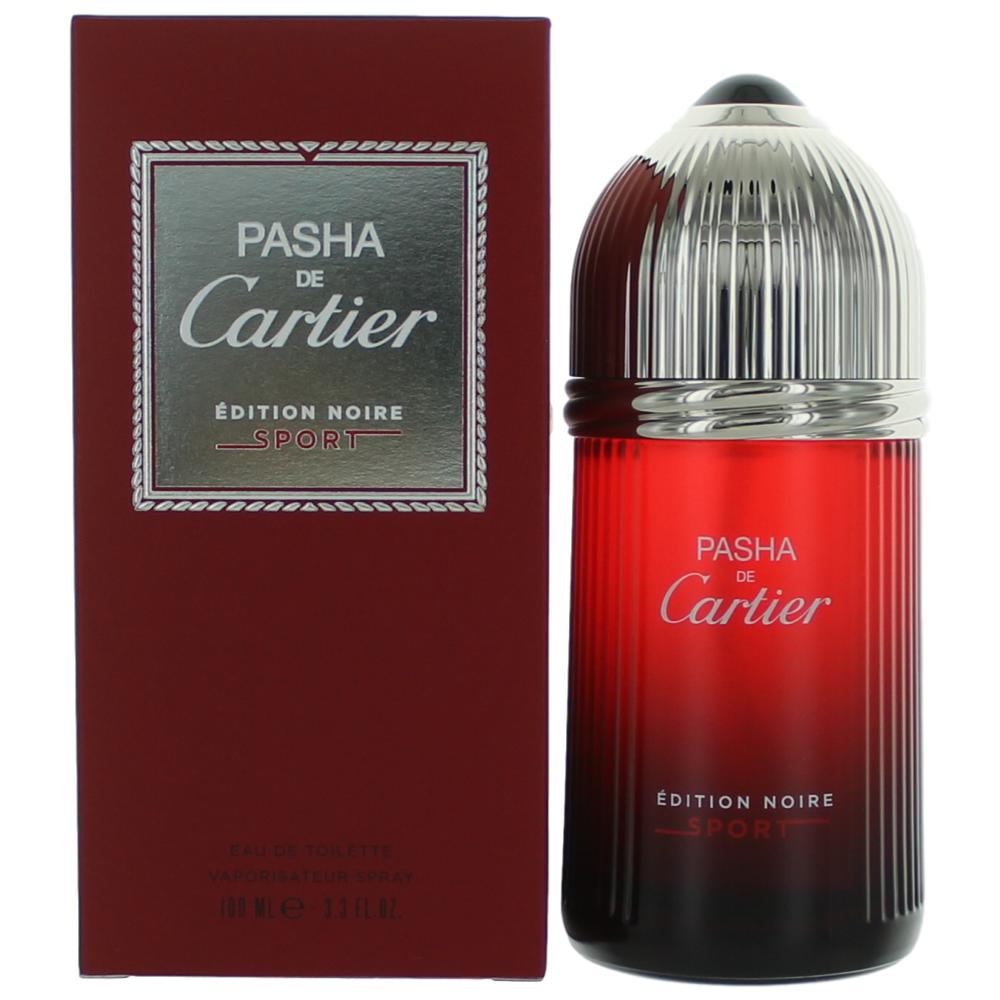 Bottle of Pasha Noire Sport by Cartier, 3.4 oz Eau De Toilette Spray for Men